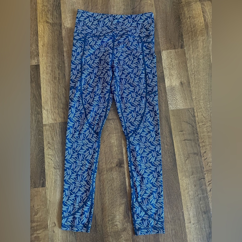 ZYIA Leafy Blue Leggings